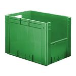 Zware transportkrat Euronorm plastic bak, krat VTK4 600x400x420 groen